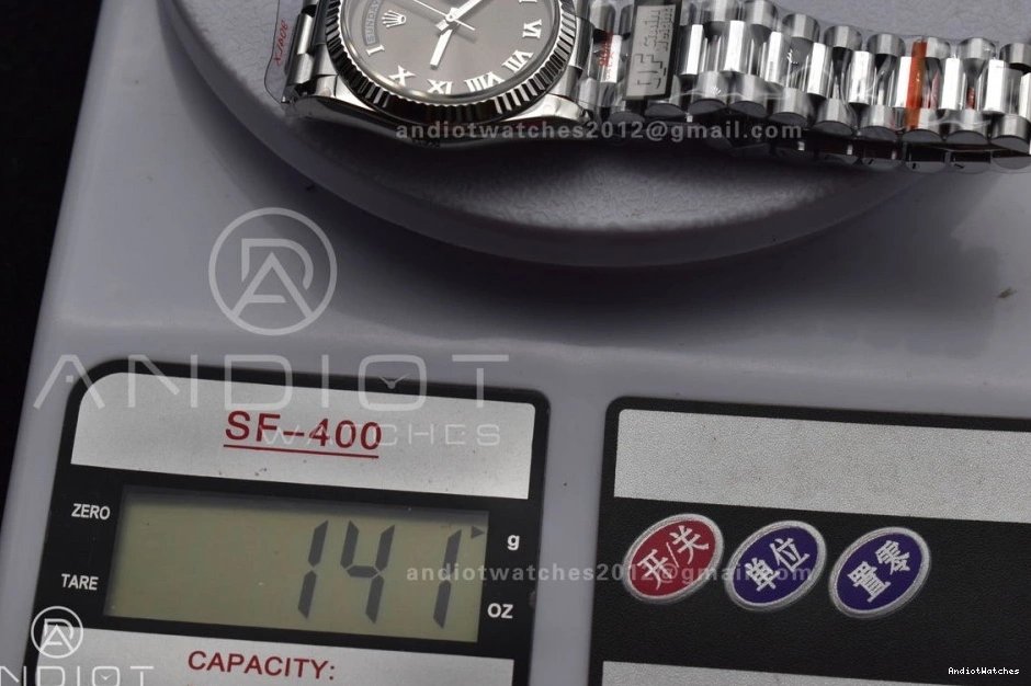 V5 684 Efficient Steel Bracelet Best on (Gain QF Roman President Dial Weight) Grey Edition vr3255 DayDate 904L SS 36 0802